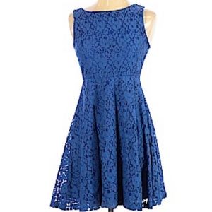 Royal Blue Lace Hidden Heart Dress